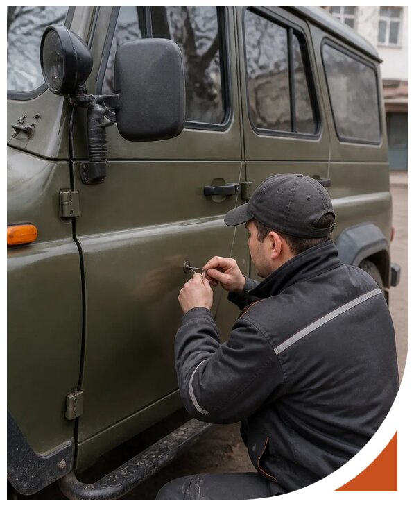 Профессиональное вскрытие автомобиля УАЗ без повреждений в Кропоткине